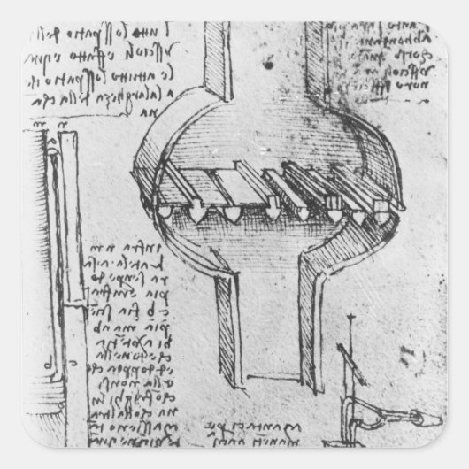 Fol. 34r uit Manuscript E, 1513-14 Vierkante Sticker (Voorkant)