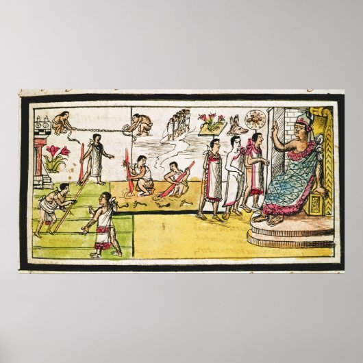 Fol.40r Construction of Tenochtitlan, 1579 Poster (Voorkant)