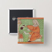 Fol.58r februari: Warming door brand Vierkante Button 5,1 Cm (Voorkant /achterkant)