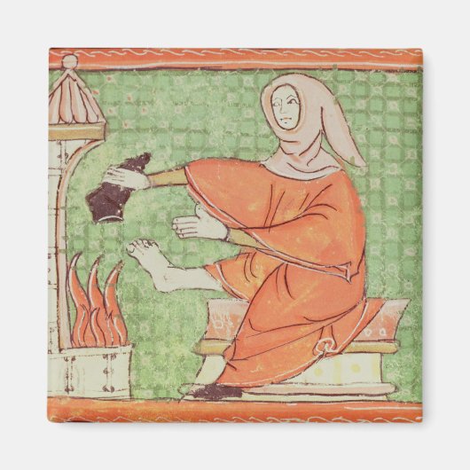 Fol.58r Februari: Warming door de Vuur Magneet (Voorkant)