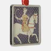 Fol.58v mei: Falconry Metalen Ornament (Rechts)