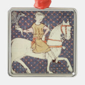 Fol.58v mei: Falconry Metalen Ornament (Voorkant)