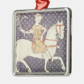 Fol.58v mei: Falconry Metalen Ornament (Links)