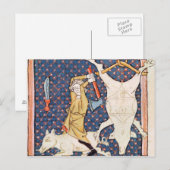 Fol.59v december: Het doden van Varkens Briefkaart (Voorkant / Achterkant)