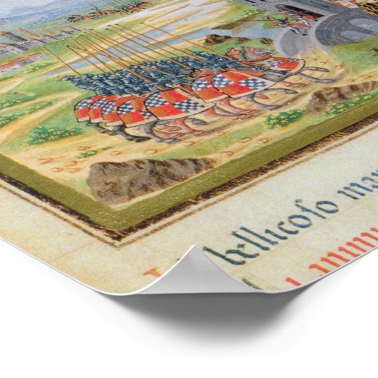 Fol.7v The Planet Mars, uit 'De Sphaera', 1470 Poster (Hoek)