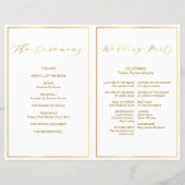 Folbaar goudtrouwprogramma met chic font (Achterkant)