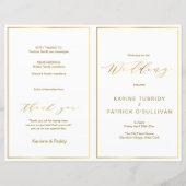 Folbaar goudtrouwprogramma met chic font (Voorkant)