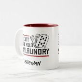 Fold Laundry Funny Cards Poker Player Custom niet Tweekleurige Koffiemok (Voorkant links)