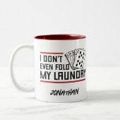Fold Laundry Funny Cards Poker Player Custom niet Tweekleurige Koffiemok (Links)