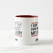 Fold Laundry Funny Cards Poker Player Custom niet Tweekleurige Koffiemok (Center)