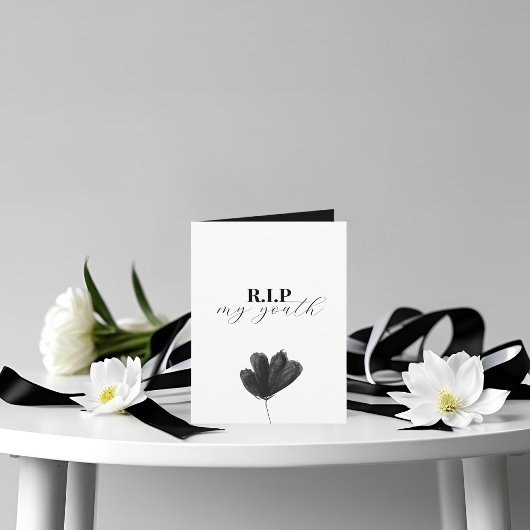 Fold Pic R.I.P. Mijn 30e verjaardag uitnodiging