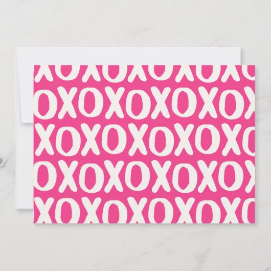 Fold Pink Happy Valentines Day Photo Card (Achterkant)