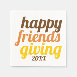 Fold typography Happy Friendsgiving 2019 herfst Servet