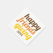 Fold typography Happy Friendsgiving 2019 herfst Servet (Hoek)