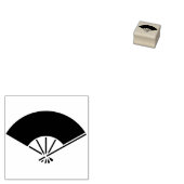 Foldable fan with five frames / 五本骨扇 rubberstempel (Gestempeld)