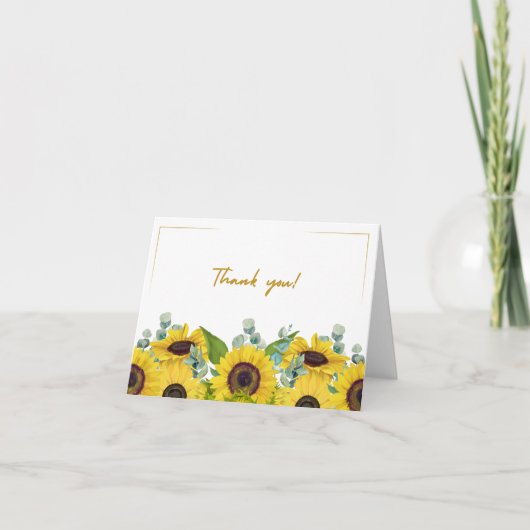 Foldable Floral Thank You Card Bedankkaart (Voorkant)