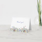 Foldable Floral Thank You Card Bedankkaart (Voorkant)