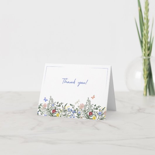 Foldable Floral Thank You Card Bedankkaart (Voorkant)