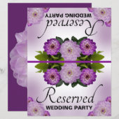 Foldable Wedding Reserved Dahlia Paarse Floral (Voorkant / Achterkant)