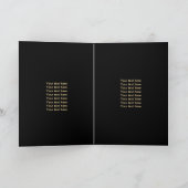 Folded Announding Kaart Art Deco Black en Gold (Binnen)