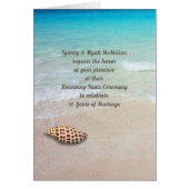 Folded Beach Ceremony Invitation Kaart (Voorkant)