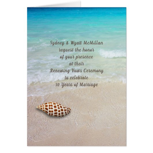 Folded Beach Ceremony Invitation Kaart (Voorkant)
