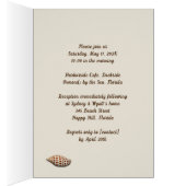 Folded Beach Ceremony Invitation Kaart (Binnen (Rechts))