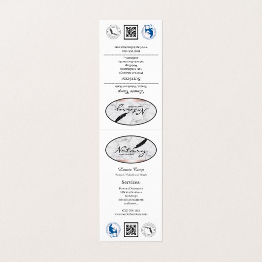 Folded Business Card Visitekaartje (Buitenkant ongevouwen)