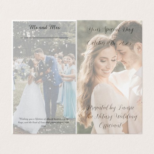 Folded Card Kaart (Buitenkant ongevouwen)