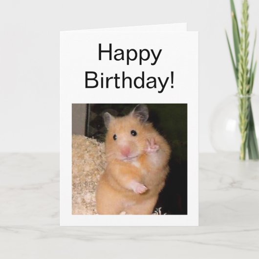 Folded Card Peace Hamster Meme Kaart (Voorkant)