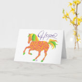 Folded Card Sinaasappel Hope Horse van Sherry Jarv Kaart (Gele Bloem)