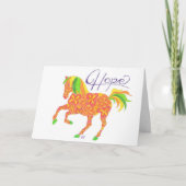 Folded Card Sinaasappel Hope Horse van Sherry Jarv Kaart (Voorkant)
