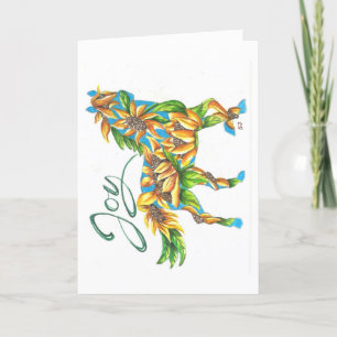 Folded Card Sunshine Joy Horse Bedankkaart