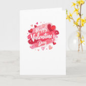 Folded Card Valentine's Day BrushstrokeStyleBlank Kaart (Gele Bloem)