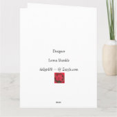 Folded Christmas Poinsettia - Greeting Card Bedankkaart (Achterkant)