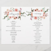 Folded Country Boho Wedding Program Booklet Flyer (Achterkant)