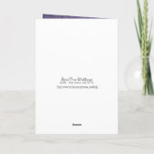 Folded Damask Rozen Paars 15th Jubileum Kaart (Achterkant)