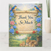 Folded Floral Thank You Card with Scripture Bedankkaart (Voorkant)