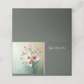 Folded Floral Wedding Place Holder Plaatskaartje (Buitenkant ongevouwen)