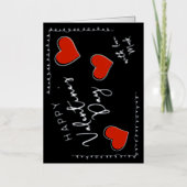Folded Foil Happy Valentine’s Day Custom Card Folie Wenskaart (Voorkant)