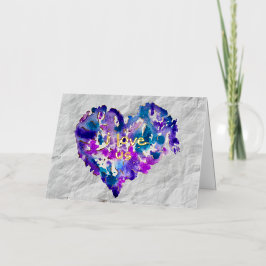 Folded Foil I LOVE US Card Folie Feestdagenkaart