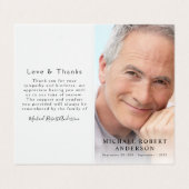 Folded Full Photo Memorial Prayer Kaart Visitekaartje (Buitenkant ongevouwen)