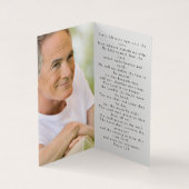 Folded Full Photo Memorial Prayer Kaart Visitekaartje (Binnen)