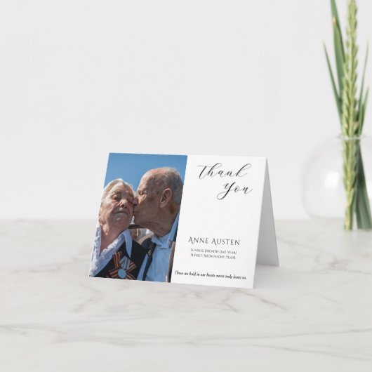 Folded Funeral Thank You Card – With Gratitude Bedankkaart (Voorkant)