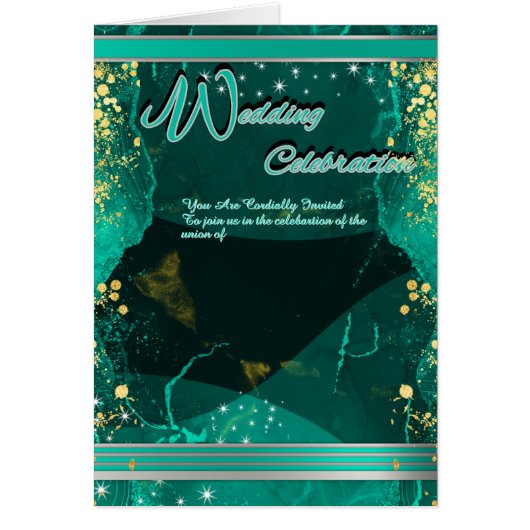 Folded Green & Gold Marble Card (Voorkant)