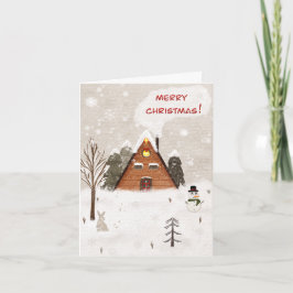 Folded Greeting Card "Cozy Christmas" Kaart