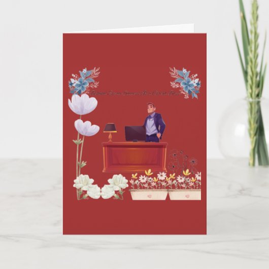 Folded Greeting Card deep red Kaart (Voorkant)