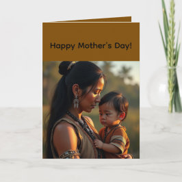 Folded Greeting Card for Mother's Day Kaart