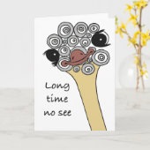 Folded Greeting Card Long time no see Kaart (Gele Bloem)