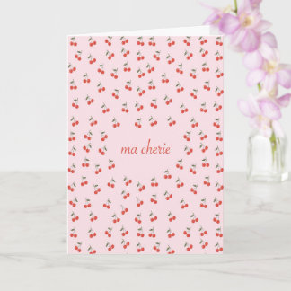 Folded greeting card Ma Cherie Kaart